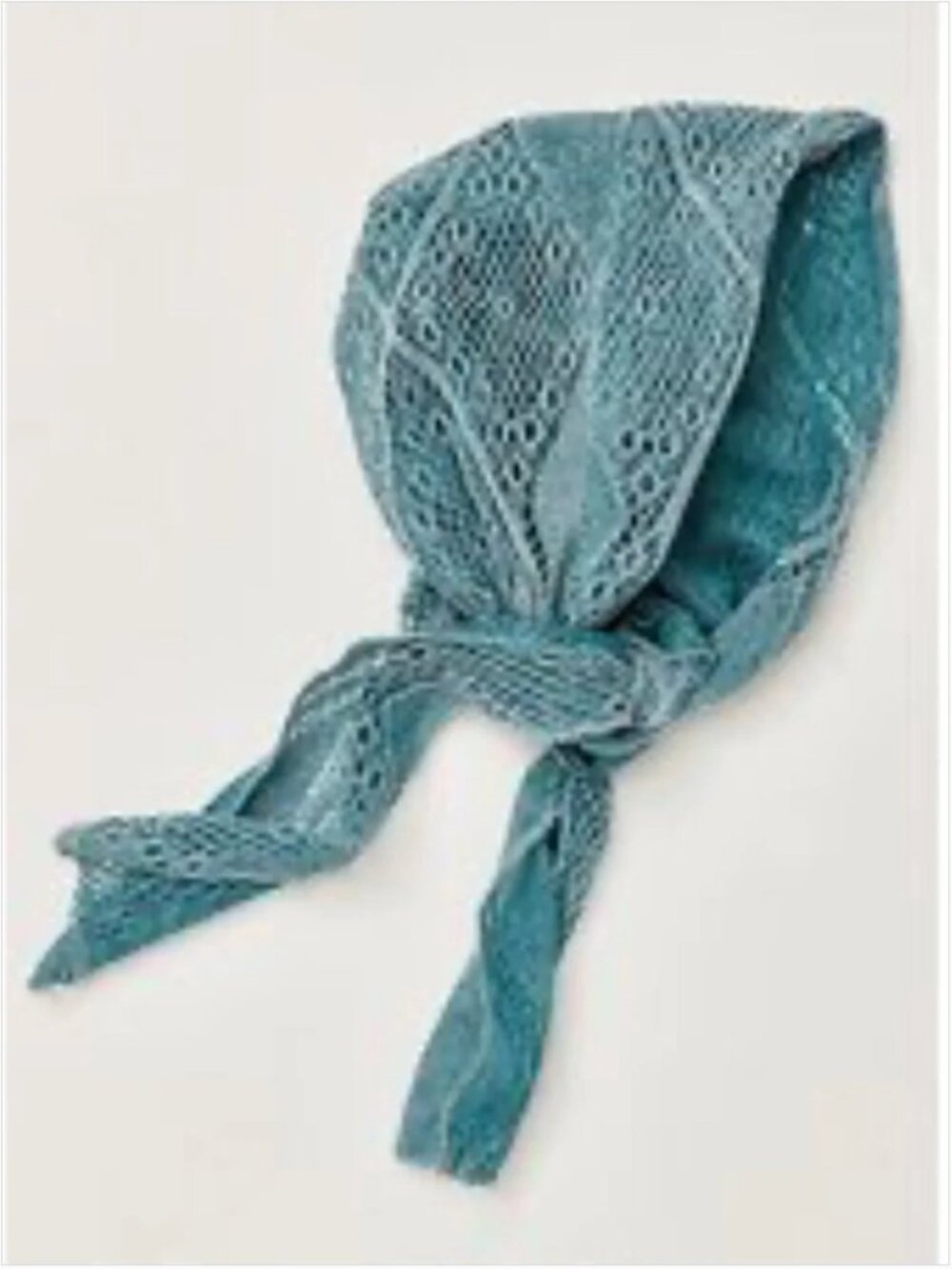 Free People NWT Amelia Lace Mesh Hair Head Boho Scarf Green